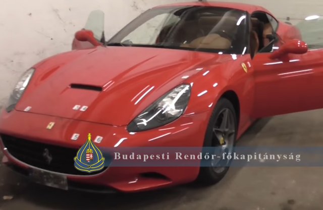 Otthon tárolta a lopott Ferrarit Budán