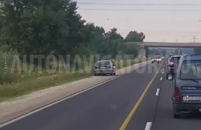 Rendkívül veszélyes mutatvány az M2-esen
