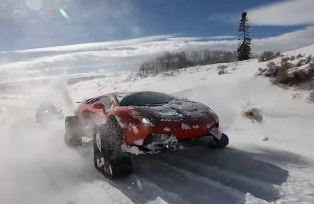 Láttál már hernyótalpas Lamborghinit? Most fogsz!
