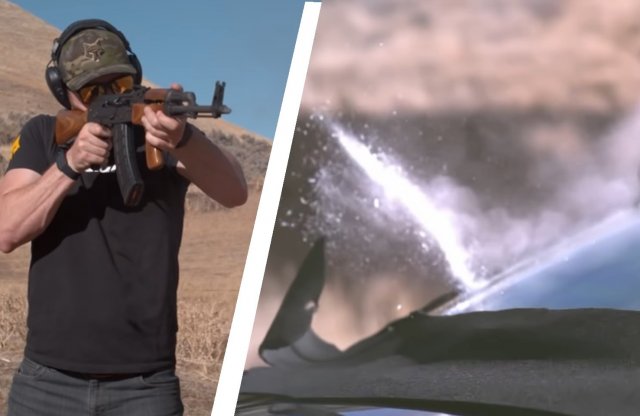 Videó: AK-47 a golyóállóra cserélt Tesla üveg ellen. Kibírja?