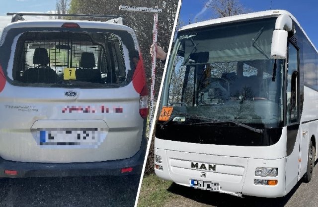 Óvodásokat szállító busz előtt satuzott, a jogsija is repült