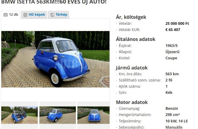 Te adnál 25 millió forintot ezért a háromkerekű BMW-ért?