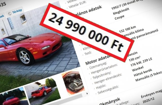 25 milliót kérnek ezért a '92-es Mazdáért, 1,3 literes motorral!