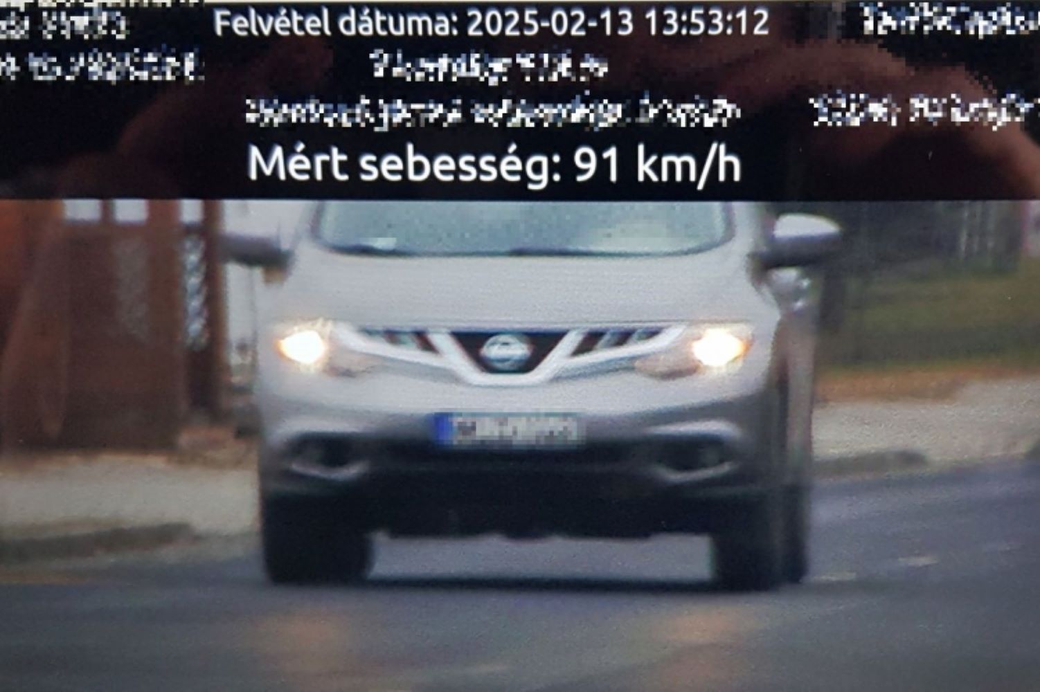 St, Csokonai út 100000ft 4pont 91kmh