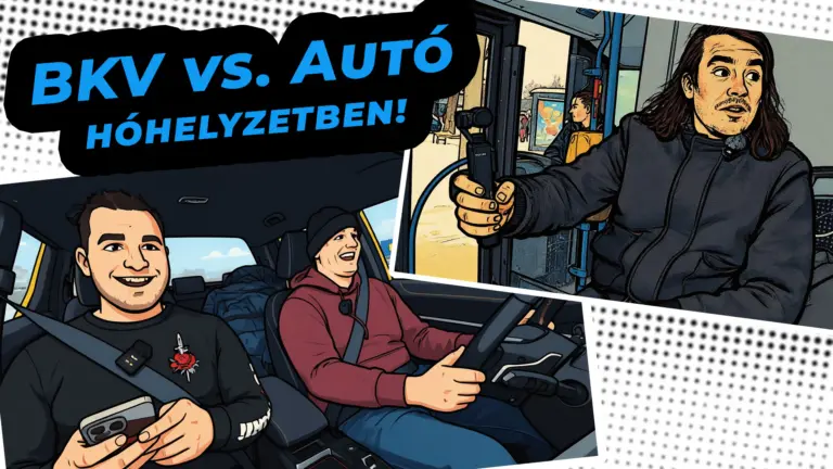 Tényleg gyorsabb a BKV, mint az autó? Kipróbáltuk a hóhelyzetben!
