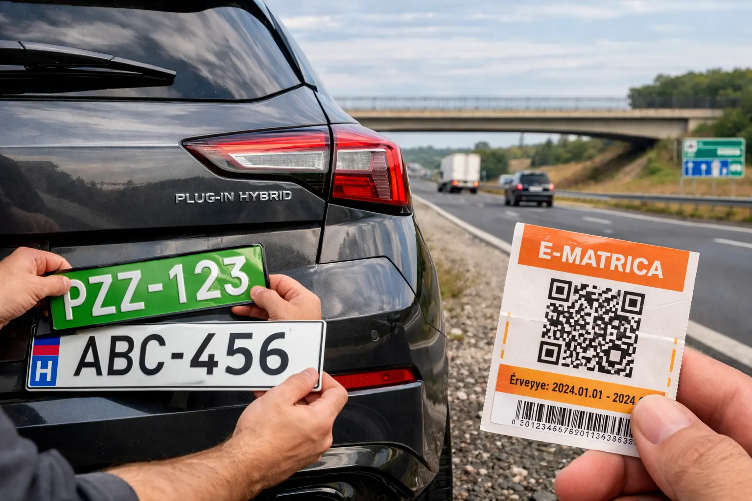AI generált tartalom. Rendszám csere, e-matrica átírás.