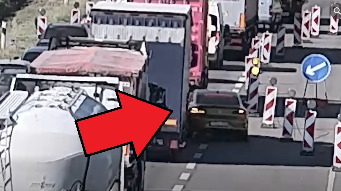 Nekihajtott a kamion az elé besoroló autónak: vajon miért nem vette észre?